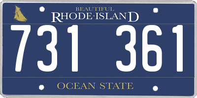 RI license plate 731361