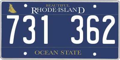 RI license plate 731362