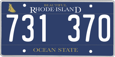 RI license plate 731370
