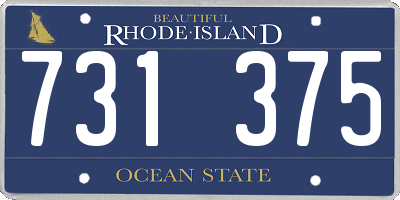 RI license plate 731375