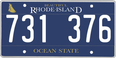 RI license plate 731376