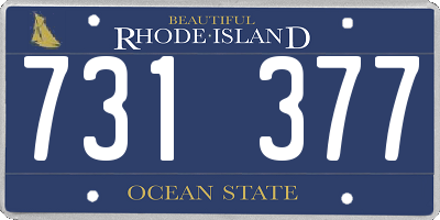 RI license plate 731377