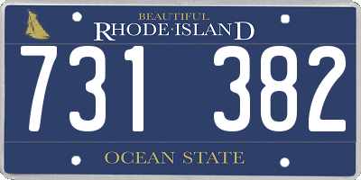 RI license plate 731382