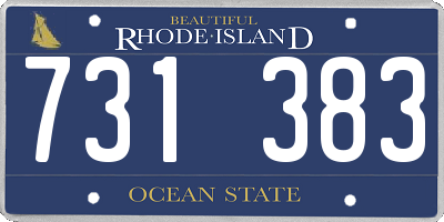 RI license plate 731383