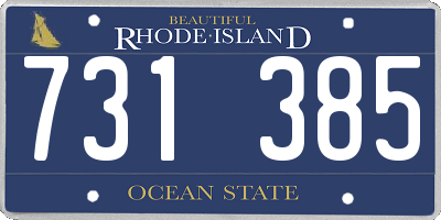 RI license plate 731385