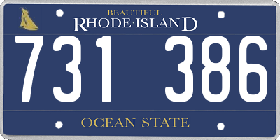 RI license plate 731386