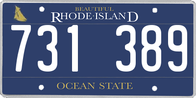 RI license plate 731389