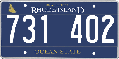RI license plate 731402