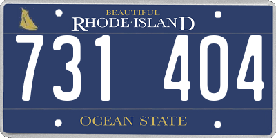 RI license plate 731404