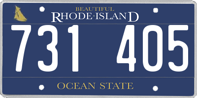 RI license plate 731405