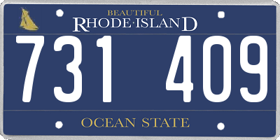 RI license plate 731409