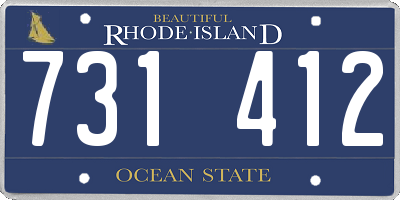 RI license plate 731412