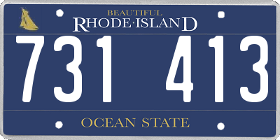 RI license plate 731413