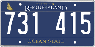 RI license plate 731415