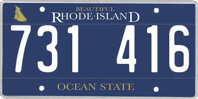RI license plate 731416