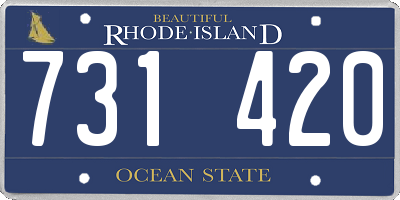 RI license plate 731420