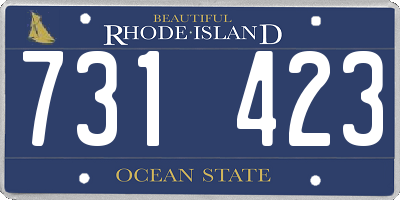 RI license plate 731423