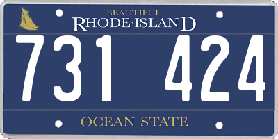 RI license plate 731424