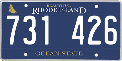 RI license plate 731426