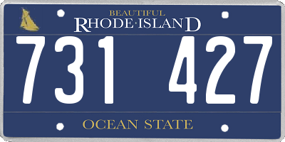 RI license plate 731427