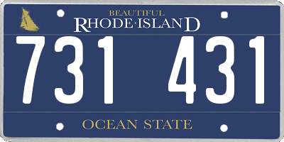 RI license plate 731431