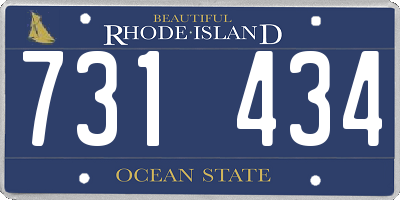 RI license plate 731434