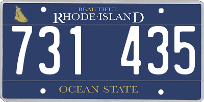 RI license plate 731435