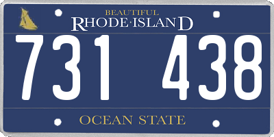 RI license plate 731438
