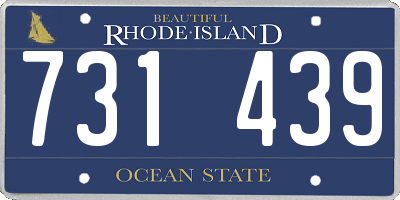 RI license plate 731439