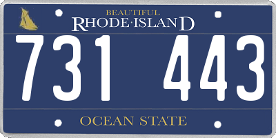 RI license plate 731443
