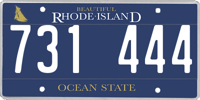 RI license plate 731444