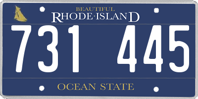 RI license plate 731445
