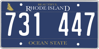 RI license plate 731447