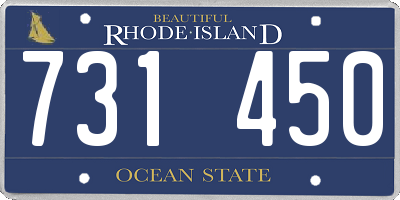 RI license plate 731450