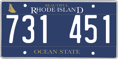 RI license plate 731451