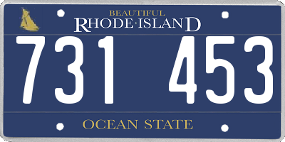 RI license plate 731453