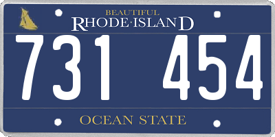 RI license plate 731454