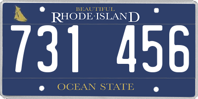 RI license plate 731456