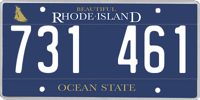 RI license plate 731461