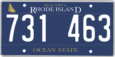 RI license plate 731463