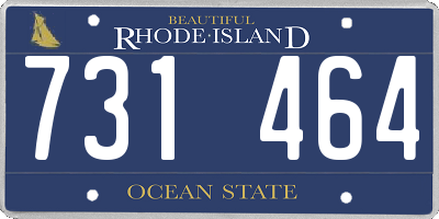 RI license plate 731464