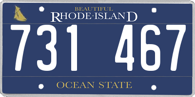 RI license plate 731467