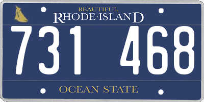 RI license plate 731468