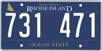 RI license plate 731471