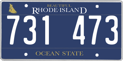 RI license plate 731473
