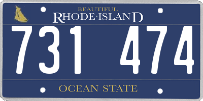 RI license plate 731474
