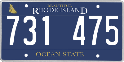 RI license plate 731475