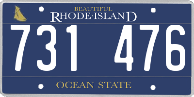 RI license plate 731476