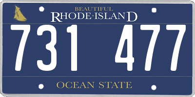 RI license plate 731477