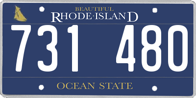 RI license plate 731480